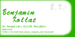 benjamin kollat business card