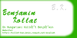 benjamin kollat business card